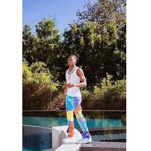 NEW NAHMIAS sunshine silk trousers in multicolor